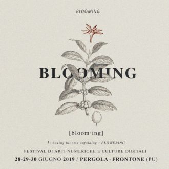 Blooming-III edizione del Festival di arti numeriche e culture digitali-locandina