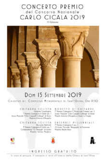 Concerto Premio del Concorso Nazionale Carlo Cicala 2019-locandina