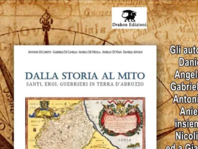 Locandina "Dalla Storia al Mito" di Drakon all'Auditorium Cerulli di Pescara