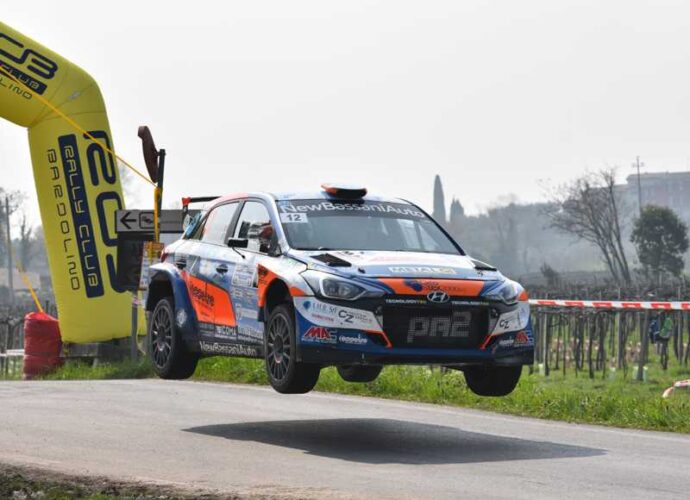 Alessandro Battaglin in azione durante lo shakedow-cop